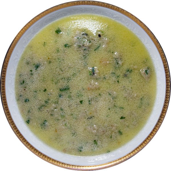 Суп с клёцками из костного мозга