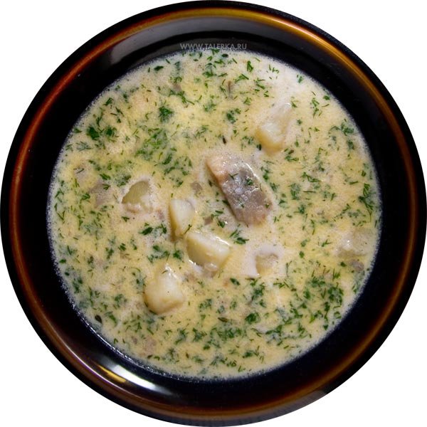 Молочный рыбный суп