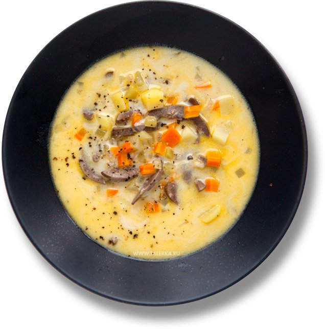 Рассольник со свиными почками
