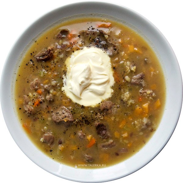 Рассольник с потрошками